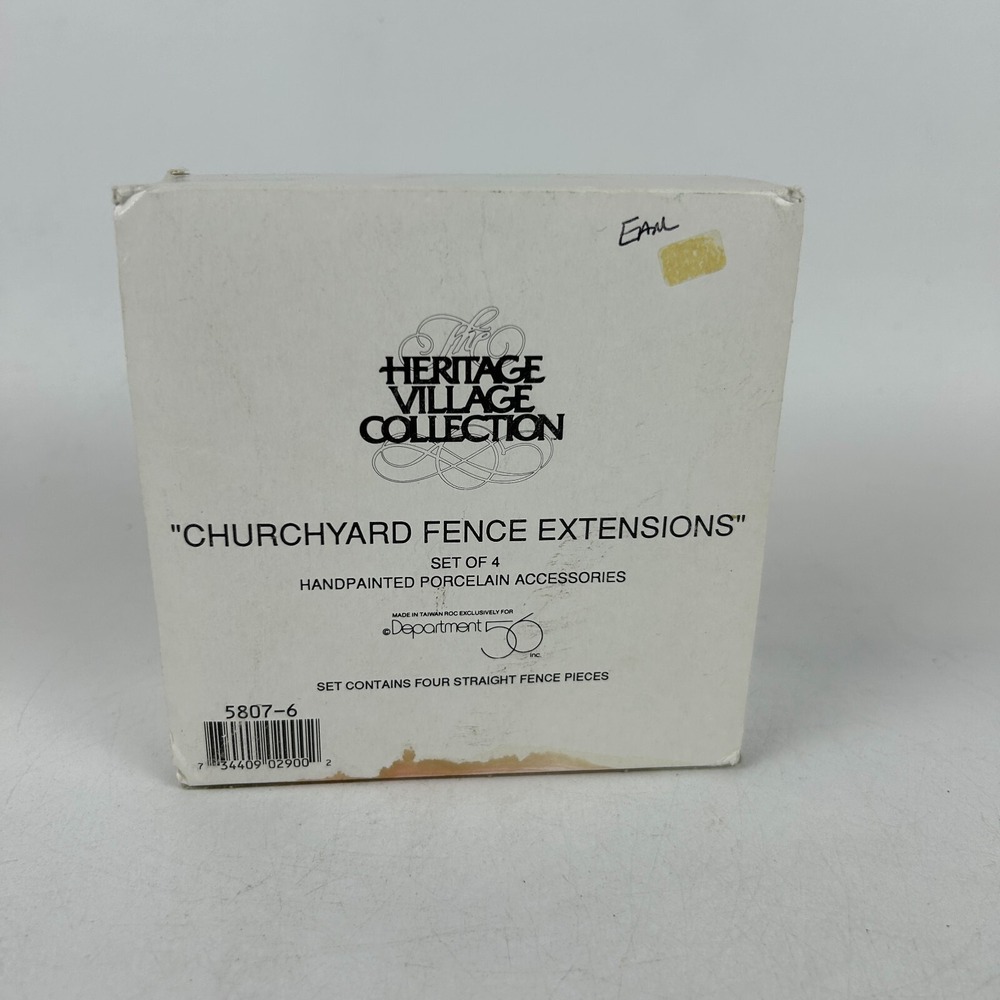 Dept 56 Heritage Village Collection Church Fence Extensions‎ #5807-6 Set of 4